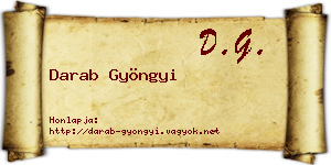 Darab Gyöngyi névjegykártya