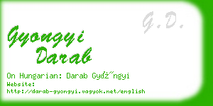 gyongyi darab business card